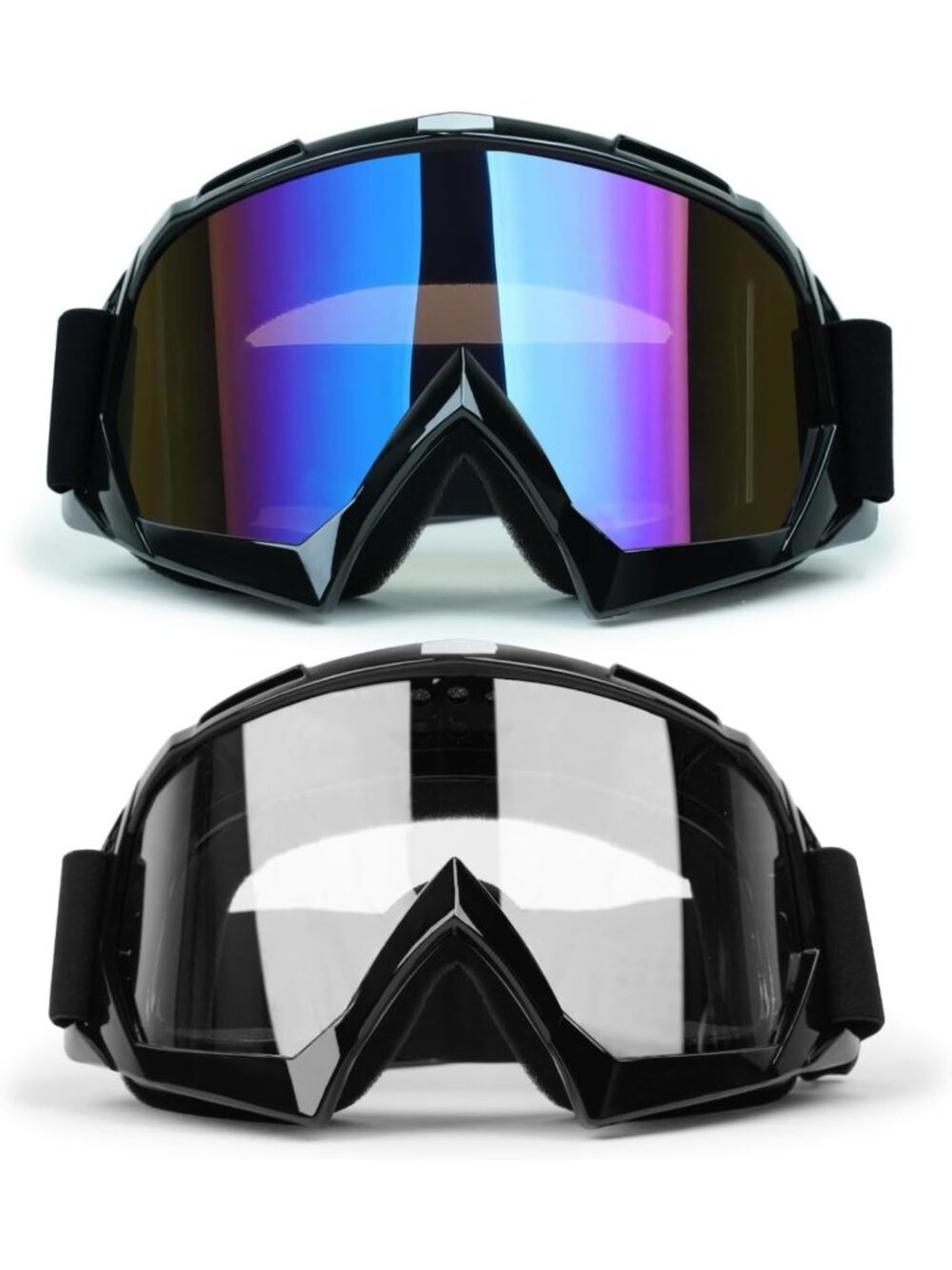 2-Pack ATV Dirt Bike Goggles for Motocross, UTV & MTB Riding - High Visibility!